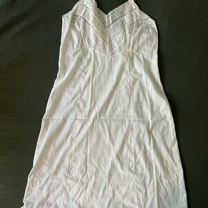 Beautiful Vintage White Lace Trim Slip / Nightgown